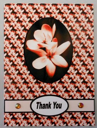Floral Card Orange by Michelle Chivers