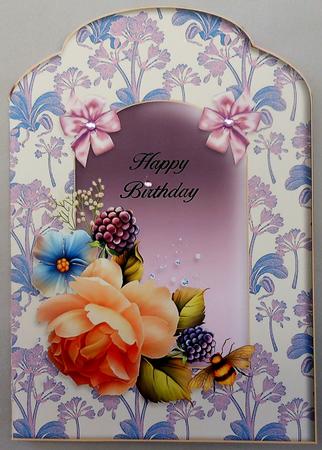 English Roses Scalloped Top Quick Card by Michelle Chivers