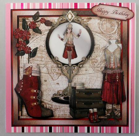 Steampunk Poser 8" Square Card Mini-kit by Michelle Chivers