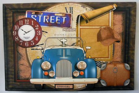 Vintage Car Male Card by Michelle Chivers