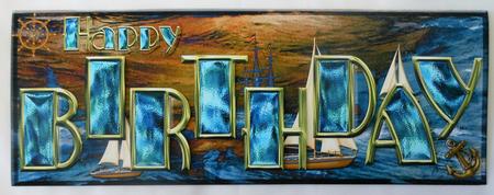 Happy Birthday on the Ocean's Waves by Michelle Chivers