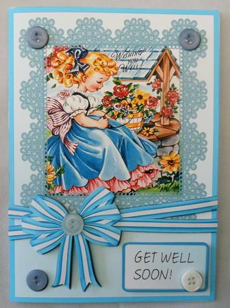 Vintage Wishing You Well Card by Michelle Chivers