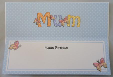 Birthday Mum Matching Large Dl Insert by Michelle Chivers