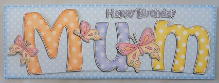 Large Dl Birthday Mum Card & 3D Decoupage by Michelle Chivers