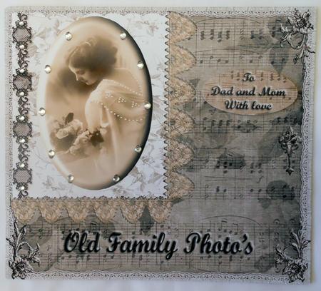 Old Family Photo Cover Card Topper by Michelle Chivers