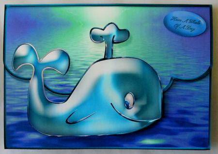 Whale of a Day Fancy Scalloped Edge Envelope Card by Michelle Chivers