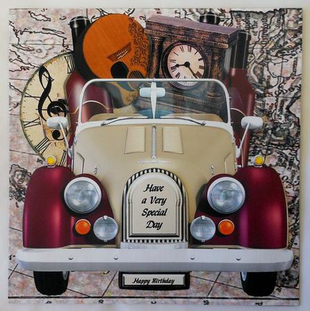 It's a Vintage Year - Large Shaped Card Front by Michelle Chivers