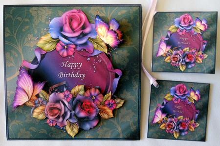 Roses and Butterflies 8x8 Mini Kit by Michelle Chivers
