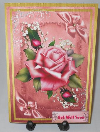 Beautiful Dusky Pink Rose and Babys Breath by Michelle Chivers