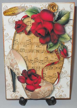 Drama Roses, Lace Shoe & Sheet Music by Michelle Chivers