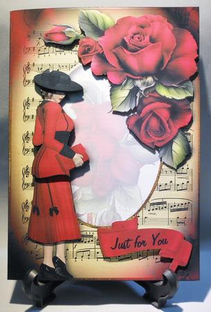 Ava with Red Roses & Sheet Music by Michelle Chivers