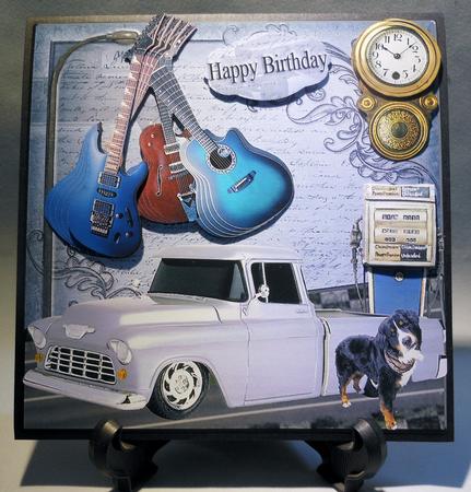 Time to Travel in My 55 Chevy Truck & Decoupage by Michelle Chivers