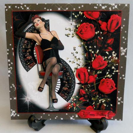 50's Style Pin Up Girl Red Rose Mini Kit by Michelle Chivers