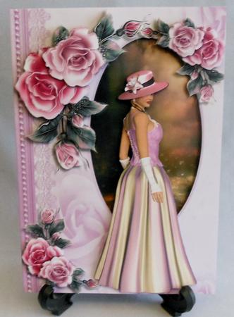 Pink Summer Roses Mini Kit - Extra Frame & Dec by Michelle Chivers