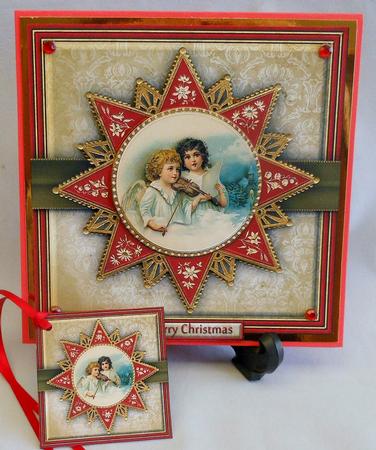 Vintage Christmas Angels 8x8 Mini Kit by Michelle Chivers