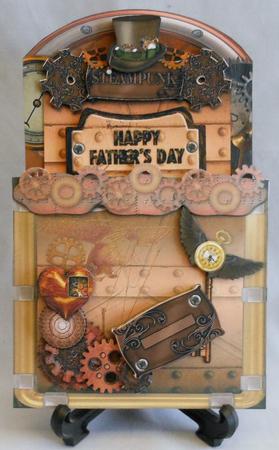 Steampunk Professor Double Slide-out Card by Michelle Chivers