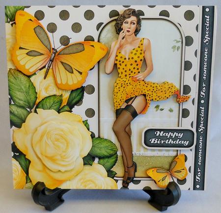 1950's Pin Up Girl Eva Grace Mini Kit (yellow) by Michelle Chivers