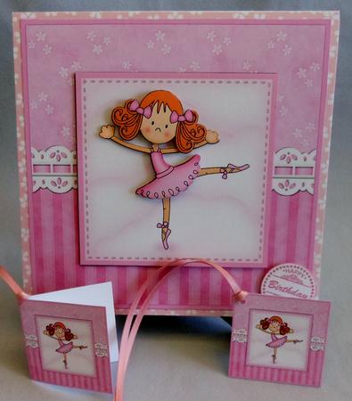 8 x 8 3D Girlz Betzi Ballerina Mini Kit 3D Decoupage by Michelle Chivers