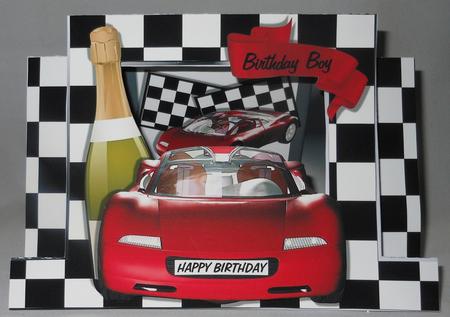 Framed Mini Kit - Red Sports Car by Michelle Chivers