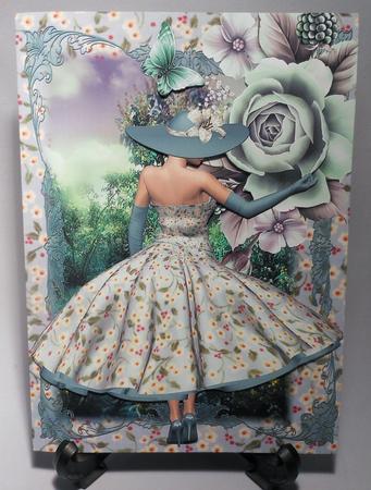 1950's the Teal Rose Lady by Michelle Chivers