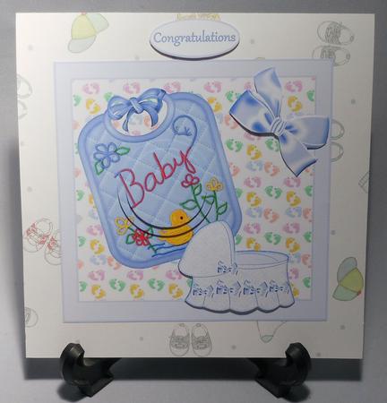 Baby Boy Bib and Crib by Michelle Chivers