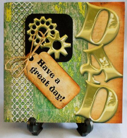 Dad's Golden Card Front by Michelle Chivers