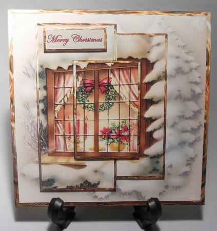 Through the Window at Christmas Panel Card by Michelle Chivers