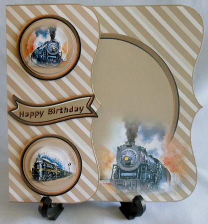 Trains Square Off Set Card Kit by Michelle Chivers
