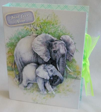 Elephant Combi Card Box Handcut by Michelle Chivers