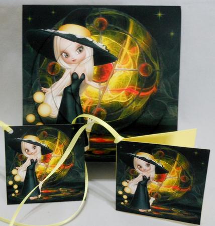 Cute Halloween Witch Circle Pyramage by Michelle Chivers