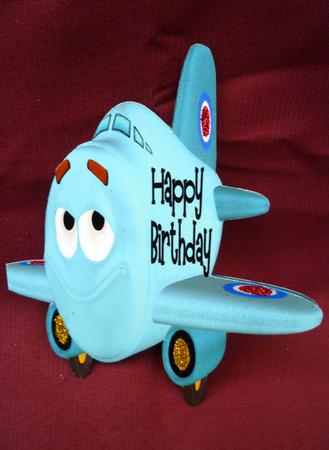 Shaped Plane Birthday Card by Michelle Chivers