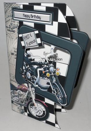 Motorbikes - Shaped Topper & Insert by Michelle Chivers