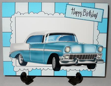 Turq Vintage Car in Frame by Michelle Chivers