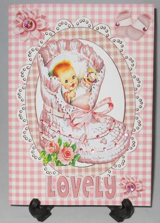 Vintage Baby Girl in Bootie with Roses by Michelle Chivers