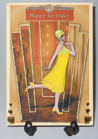 Bright Yellow Flapper Birthday by Michelle Chivers