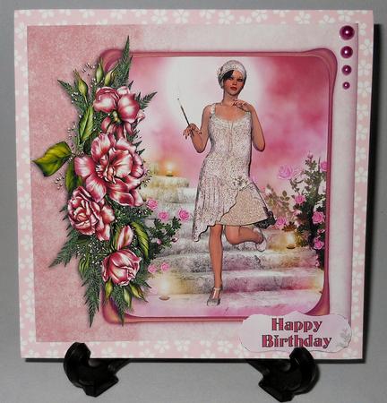 1920's Pink Rose Lady Mini Kit by Michelle Chivers