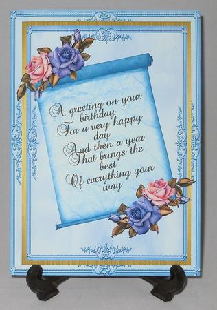 Beautiful Birthday Scroll(blue) by Michelle Chivers