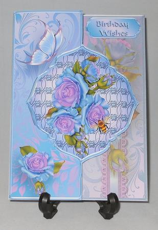 Blue and Lavender Roses Offset Fold Mini Kit by Michelle Chivers