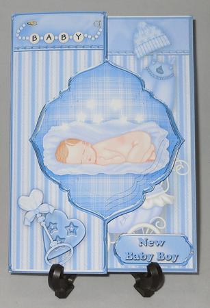 New Baby Boy Offset Fold Card Mini Kit by Michelle Chivers