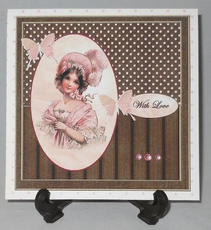 Edwardian Vintage Girl in Brown & Pink by Michelle Chivers