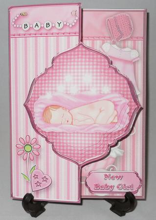 New Baby Girl Offset Fold Card Mini Kit by Michelle Chivers