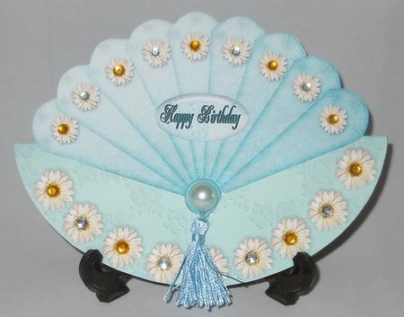 Blue Fan Rocker Card by Michelle Chivers