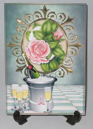 Let the Champagne Pour with Pretty Pink Roses by Michelle Chivers