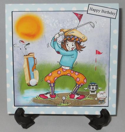 Golf Which Ball ??? Card Topper & Decoupage by Michelle Chivers