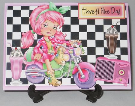 Share a Milkshake with Me , Girl Biker by Michelle Chivers