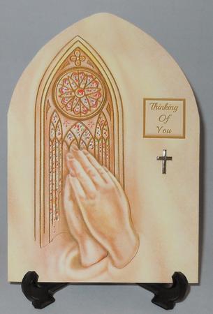 Religious Hands Quick Card - Christmas or Sympathy by Michelle Chivers