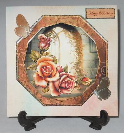 Secret Garden Card with Decoupage and Sentiments by Michelle Chivers
