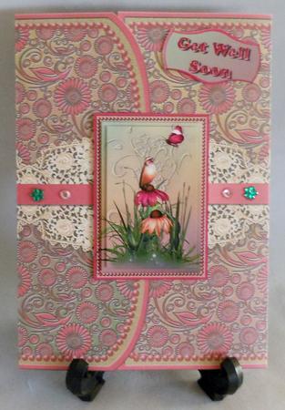 Coneflower and Bird Tuck-in Gatefold Mini Kit by Michelle Chivers
