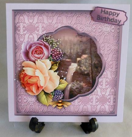 Woodland Waterfall with Roses by Michelle Chivers