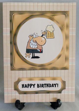 Beer Monster Birthday Card by Michelle Chivers